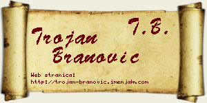 Trojan Branović vizit kartica